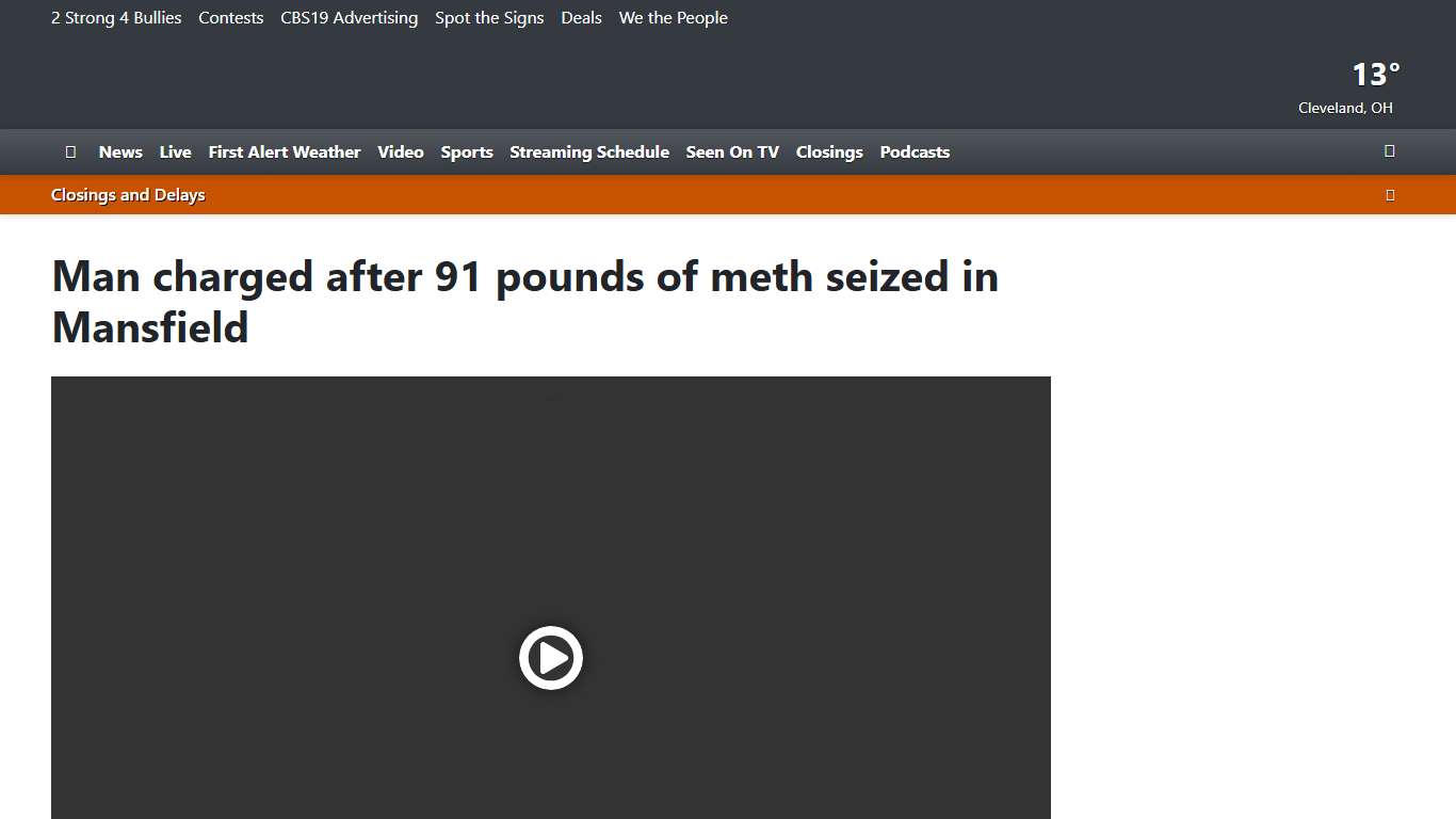 Man charged after 91 pounds of meth seized in Mansfield