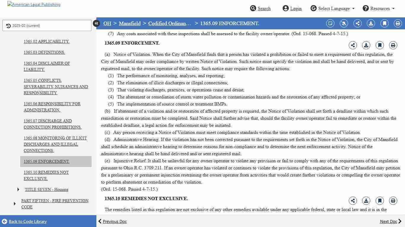 1365.09 ENFORCEMENT.